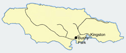 Railway map with Bushy Park Station