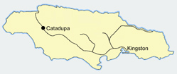 Railway map with Catadupa Station