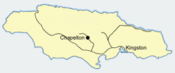 Railway map with Chapelton Station