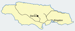 Railway map with Danks station