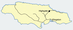 Railway map with Highgate Station