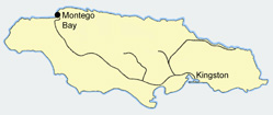 Railway map with Montego Bay Station