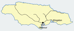 Railway map with Old Harbour Station