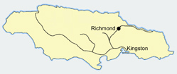 Railway map with Richmond Station