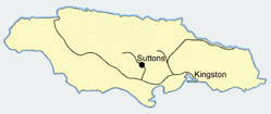 Railway map with Suttons Station