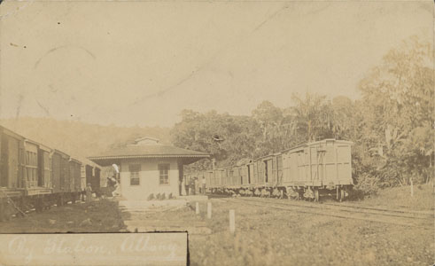 Early postcard of Albany station