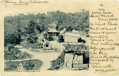 Postcard of Troja Station in 1905