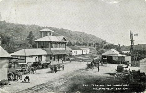 Postcard of Williamsfield Station in 1905